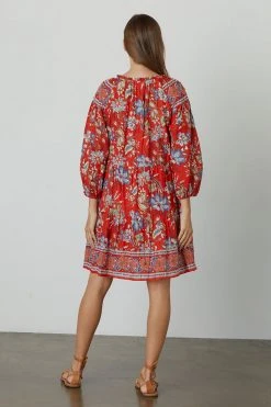 Velvet By Graham & Spencer Womens LILAH PRINTED TIERED DRESS