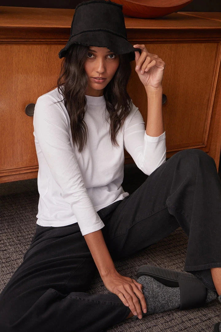 Velvet By Graham & Spencer REVERSIBLE FAUX SHEARLING BUCKET HAT 1 Velvet By Graham & Spencer REVERSIBLE FAUX SHEARLING BUCKET HAT