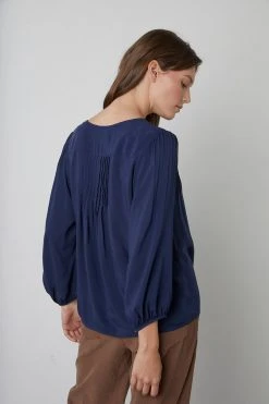 Velvet By Graham & Spencer ELIZA HALF PLACKET BLOUSE 17 Velvet By Graham & Spencer ELIZA HALF PLACKET BLOUSE