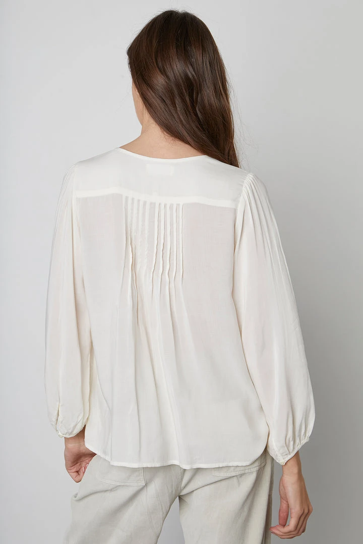 Velvet By Graham & Spencer ELIZA HALF PLACKET BLOUSE 4 Velvet By Graham & Spencer ELIZA HALF PLACKET BLOUSE