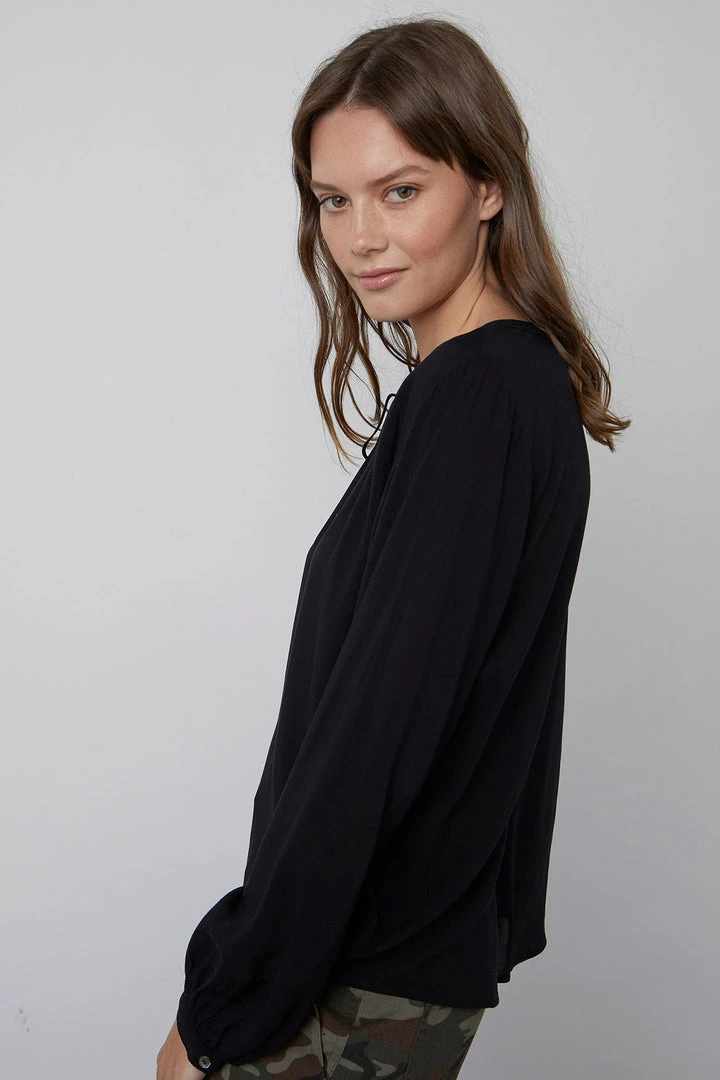 Velvet By Graham & Spencer SLOANE FRONT TIE BLOUSE 4 Velvet By Graham & Spencer SLOANE FRONT TIE BLOUSE