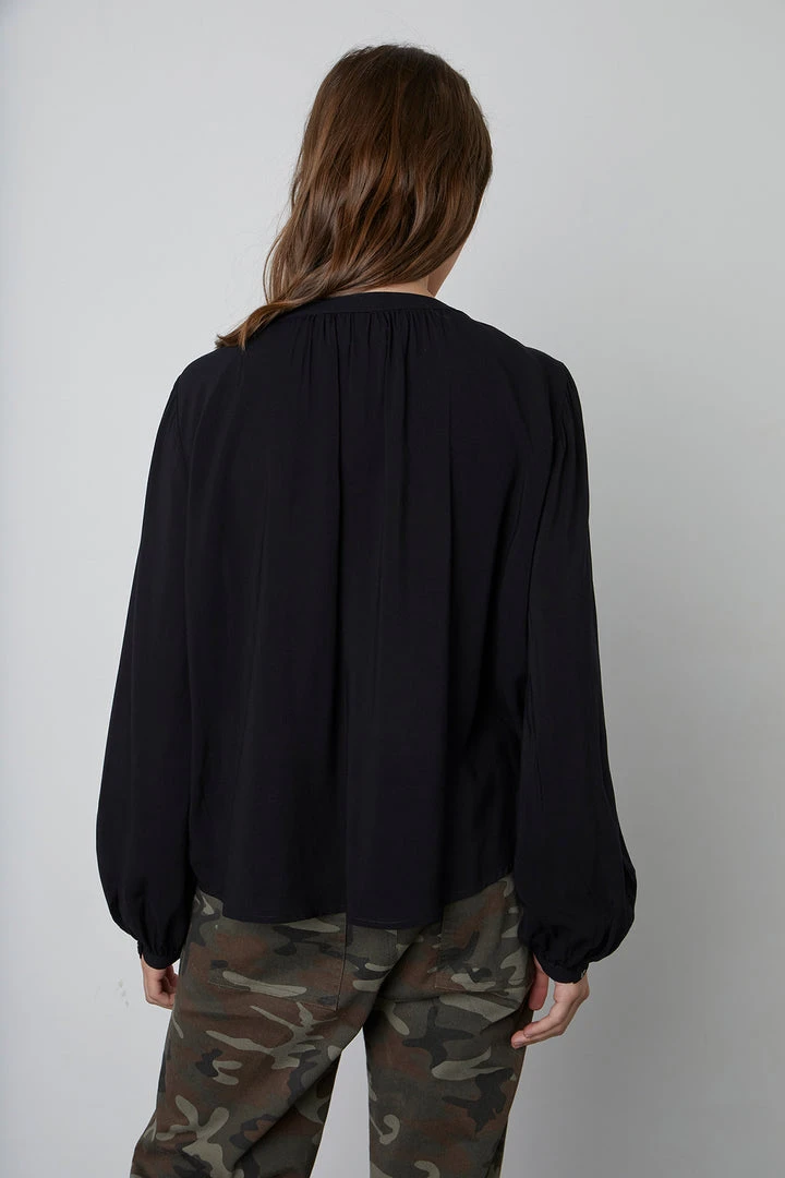 Velvet By Graham & Spencer SLOANE FRONT TIE BLOUSE 3 Velvet By Graham & Spencer SLOANE FRONT TIE BLOUSE