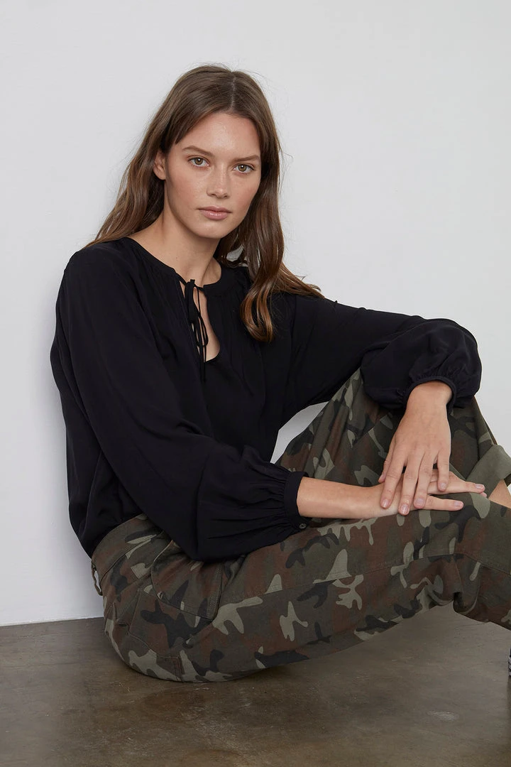 Velvet By Graham & Spencer SLOANE FRONT TIE BLOUSE 5 Velvet By Graham & Spencer SLOANE FRONT TIE BLOUSE