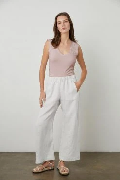 Velvet By Graham & Spencer ESTINA GAUZY WHISPER FITTED TANK TOP