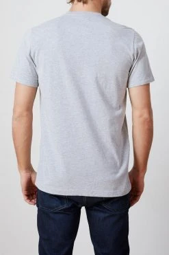Velvet By Graham & Spencer SAMSEN HEATHER GREY WHISPER CLASSIC V-NECK TEE Mens