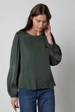 Velvet By Graham & Spencer LEILA PUFF SLEEVE BLOUSE