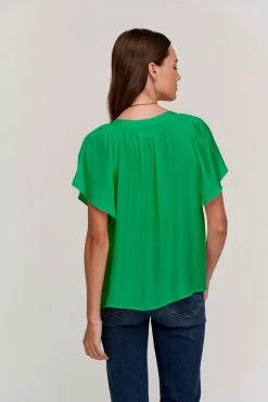 Velvet By Graham & Spencer LORENA V-NECK BLOUSE Womens