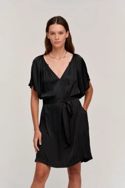 Velvet By Graham & Spencer SUZANNA SATIN VISCOSE DRESS