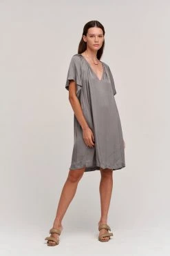 Velvet By Graham & Spencer SUZANNA SATIN VISCOSE DRESS