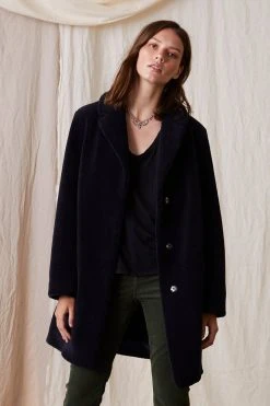 Velvet By Graham & Spencer TRISHELLE LUX SHERPA OVERSIZED COAT Womens