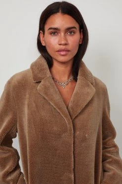 Velvet By Graham & Spencer TRISHELLE LUX SHERPA OVERSIZED COAT Womens