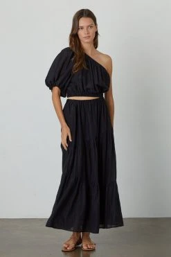 Velvet By Graham & Spencer CRISTA ONE SHOULDER MAXI DRESS Womens