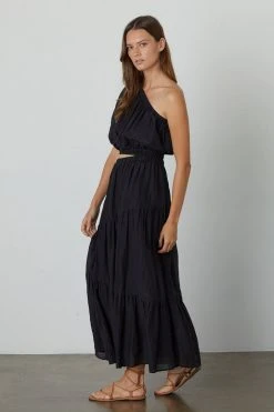 Velvet By Graham & Spencer CRISTA ONE SHOULDER MAXI DRESS Womens