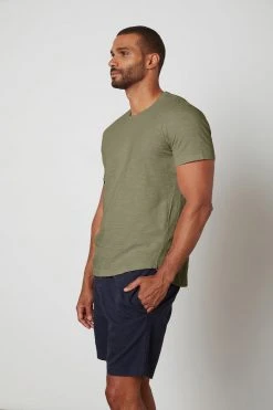 Velvet By Graham & Spencer Mens AMARO CREW NECK SLUB TEE