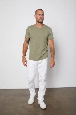 Velvet By Graham & Spencer Mens AMARO CREW NECK SLUB TEE