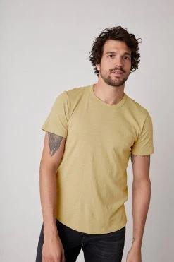 Velvet By Graham & Spencer Mens AMARO CREW NECK SLUB TEE