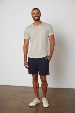 Velvet By Graham & Spencer Mens AMARO CREW NECK SLUB TEE