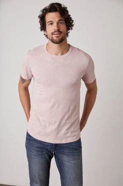 Velvet By Graham & Spencer Mens AMARO CREW NECK SLUB TEE
