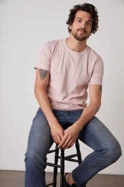 Velvet By Graham & Spencer Mens AMARO CREW NECK SLUB TEE