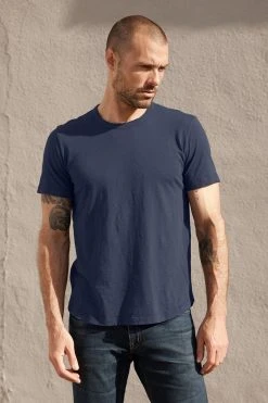 Velvet By Graham & Spencer Mens AMARO CREW NECK SLUB TEE