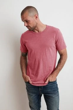 Velvet By Graham & Spencer Mens AMARO CREW NECK SLUB TEE