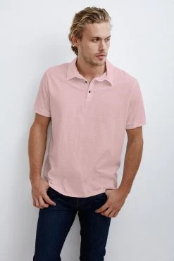 Velvet By Graham & Spencer Mens RANDALL COTTON SLUB POLO