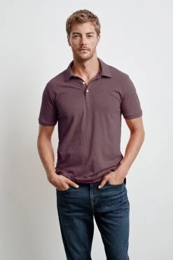 Velvet By Graham & Spencer Mens RANDALL COTTON SLUB POLO