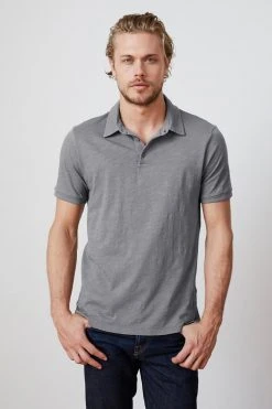 Velvet By Graham & Spencer Mens RANDALL COTTON SLUB POLO