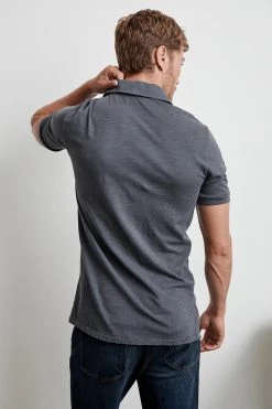 Velvet By Graham & Spencer Mens RANDALL COTTON SLUB POLO