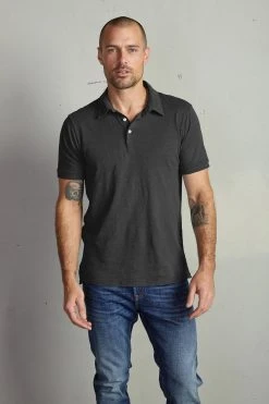 Velvet By Graham & Spencer RANDALL COTTON SLUB POLO Mens