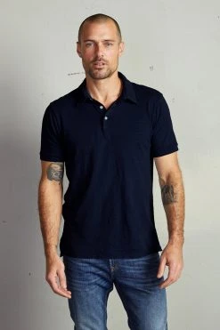 Velvet By Graham & Spencer RANDALL COTTON SLUB POLO Mens