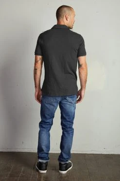 Velvet By Graham & Spencer RANDALL COTTON SLUB POLO Mens