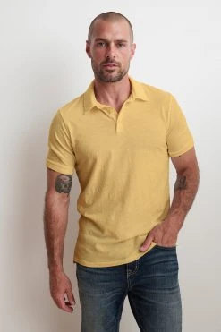Velvet By Graham & Spencer RANDALL COTTON SLUB POLO Mens
