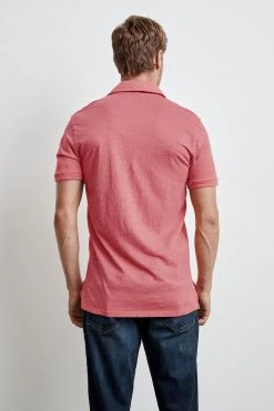 Velvet By Graham & Spencer RANDALL COTTON SLUB POLO Mens