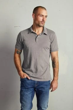 Velvet By Graham & Spencer RANDALL COTTON SLUB POLO