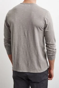 Velvet By Graham & Spencer SIMEON RAW EDGE COTTON SLUB TEE