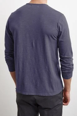 Velvet By Graham & Spencer SIMEON RAW EDGE COTTON SLUB TEE
