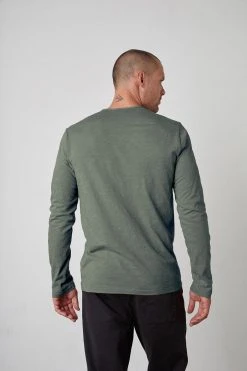 Velvet By Graham & Spencer SIMEON RAW EDGE COTTON SLUB TEE