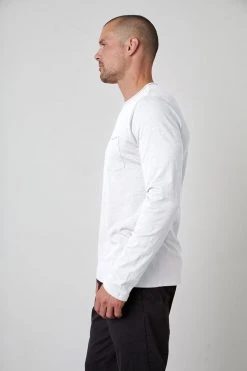 Velvet By Graham & Spencer Mens SIMEON RAW EDGE COTTON SLUB TEE 20 Velvet By Graham & Spencer Mens SIMEON RAW EDGE COTTON SLUB TEE
