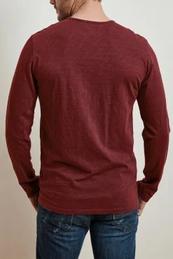 Velvet By Graham & Spencer SIMEON RAW EDGE COTTON SLUB TEE