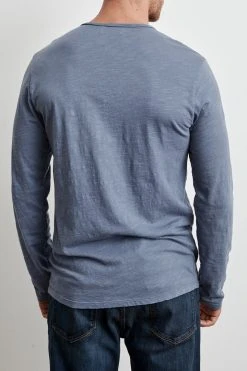 Velvet By Graham & Spencer SIMEON RAW EDGE COTTON SLUB TEE