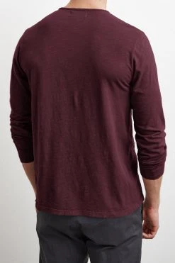 Velvet By Graham & Spencer SIMEON RAW EDGE COTTON SLUB TEE