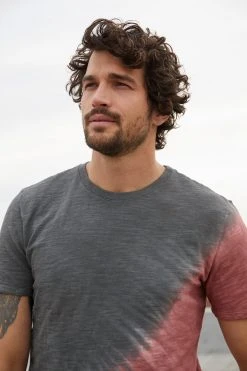 Velvet By Graham & Spencer Mens FABIAN SLUB TIE DYE TEE