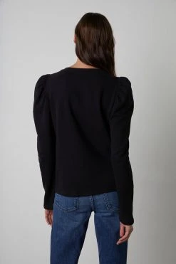 Velvet By Graham & Spencer Womens PEGGY PUFF SLEEVE SWEATSHIRT
