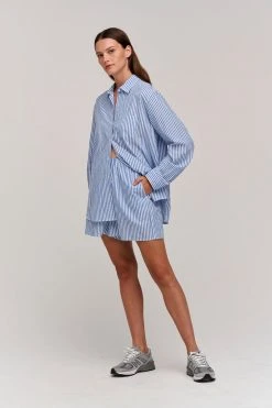 Velvet By Graham & Spencer JANET STRIPED BUTTON-UP SHIRT Womens