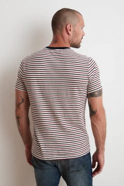 Velvet By Graham & Spencer ARCHIE STRIPED POCKET TEE Mens