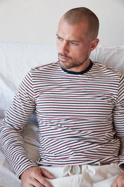 Velvet By Graham & Spencer Mens DESMOND STRIPED TEE