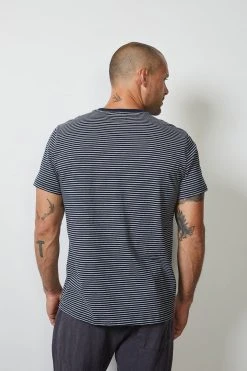 Velvet By Graham & Spencer EVAN STRIPED POCKET TEE