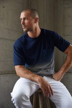 Velvet By Graham & Spencer JAMESON STRIPED POCKET TEE