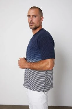 Velvet By Graham & Spencer JAMESON STRIPED POCKET TEE